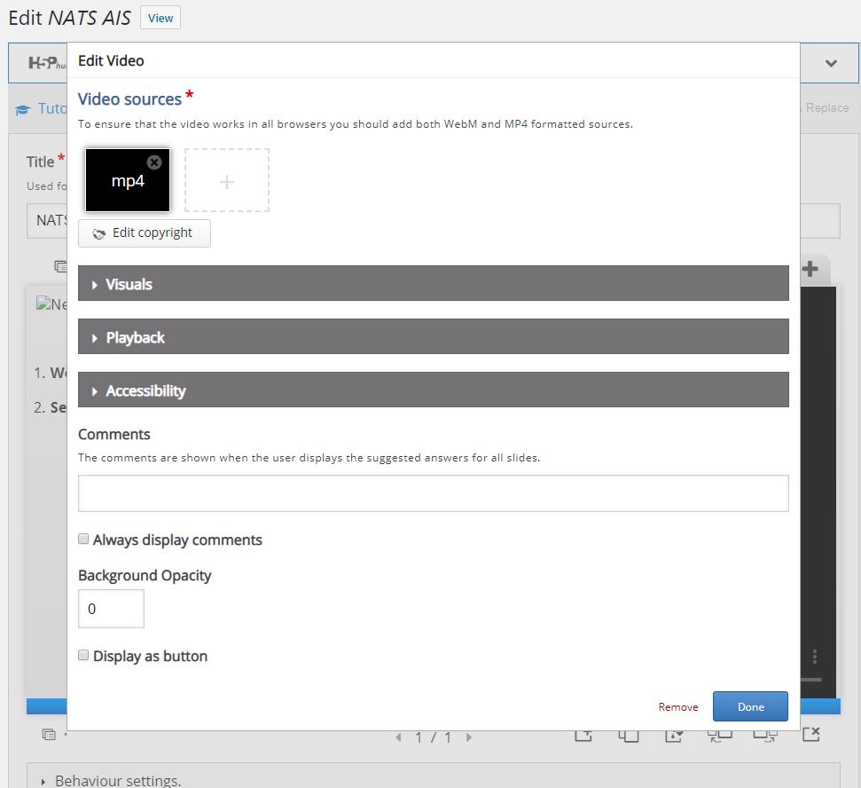 Course Presentation Video Format Not Supported H5P